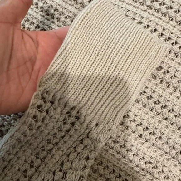 Calypso St. Barth Varinka Beige Open-Knit Sweater size small $350 - Picture 9 of 11